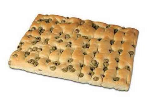 FOCACCIA RETTANGOLARE CON OLIVE